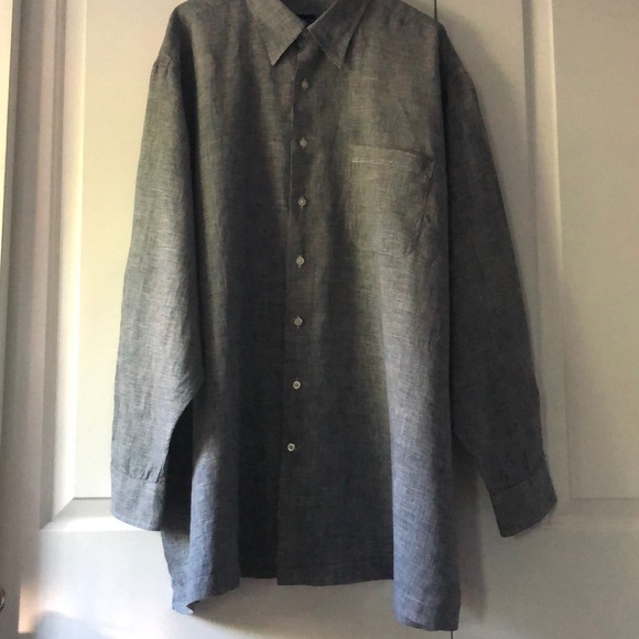 Rochester 100% Linen men’s shirt long sleeves size 2X - Picture 1 of 6